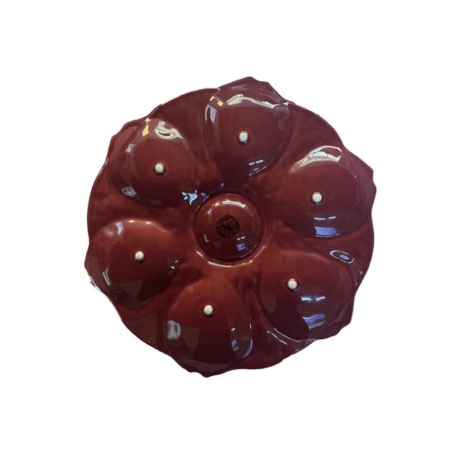 Bring distinctive Portuguese artistry to your table with this **Vintage Bordallo Pinheiro Red Fish Majolica Serving...
