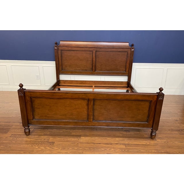 Leighton Hall Furniture Louis XVI King Size Bed by Leighton Hall - Showroom Sample For Sale - Image 4 of 10