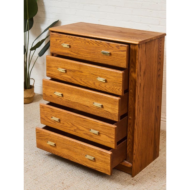 Oak Vintage Highboy For Sale - Image 9 of 9