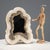 Marble table mirror with rich applied decoration in bronze and polychrome enamels worked with the champlevé and ormolu...