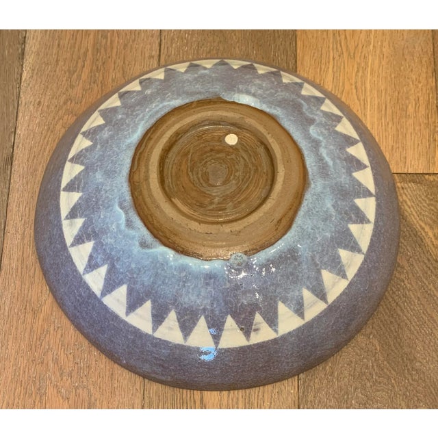 Japanese Glazed Serving Bowl For Sale - Image 4 of 7