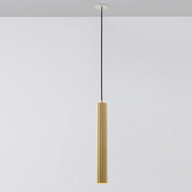 Lustrin pendant by Luce Tu Dimensions: 450 mm x 80 mm Materials: Brass State-of-the-art technology and craftsmanship come...