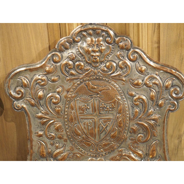 19th Century Pair of 19th Century French Silver Plated Copper Repousse 3-Light Wall Sconces For Sale - Image 5 of 18