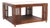 1990s Art Deco Presidents Nantucket Stick Walnut Finished Reed Rattan Coffee Table For Sale