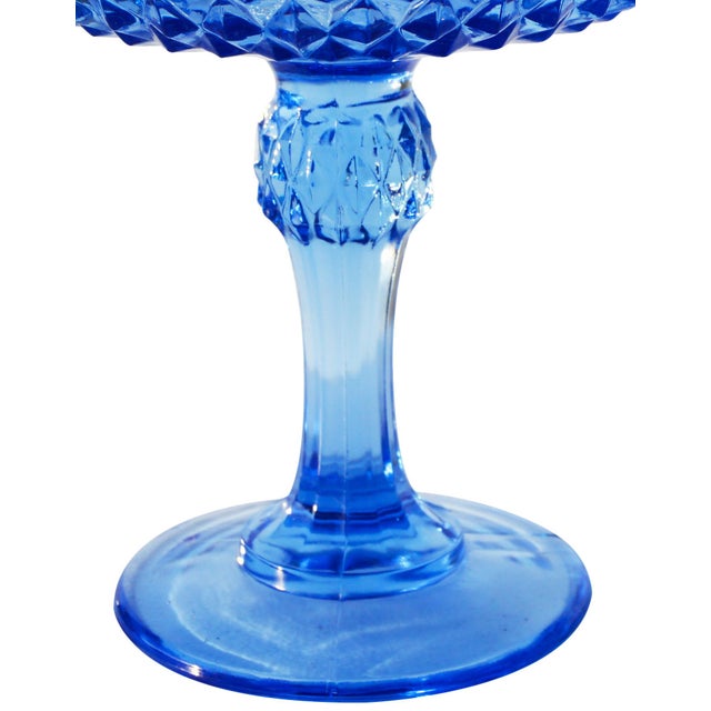 Vintage Blue Glass Dish Chairish