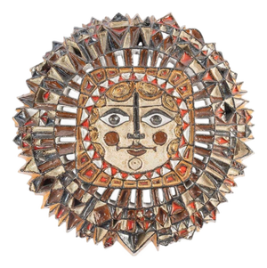 Large Terracotta Sculpture Depicting a Sun from Zobel