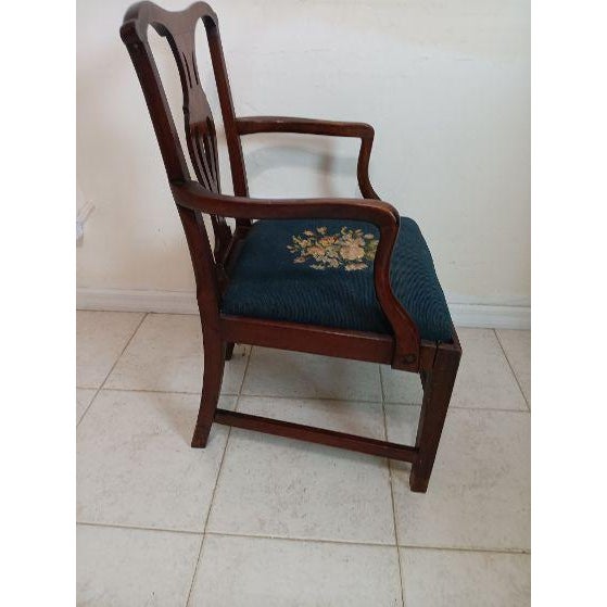 1960s Chippendale Style Mahogany Armchair For Sale - Image 9 of 11