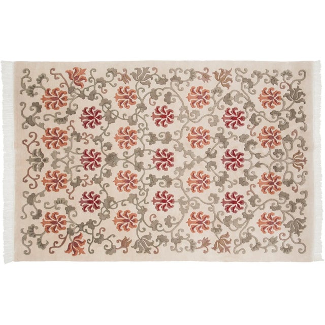 Vintage Indian Arts and Crafts Design Rug - 6' X 8'9" For Sale - Image 10 of 10