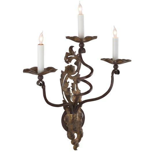 Elevate your space with this stunning pair of Neirmann Weeks Baroque sconces. These handcrafted designer fixtures feature...