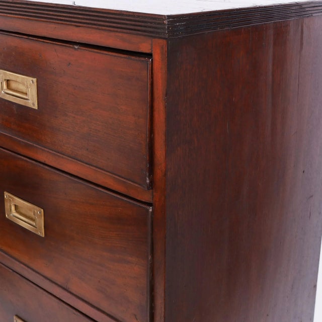 Late 18th Century Antique British Colonial Campaign Chest on Cabinet For Sale - Image 5 of 10