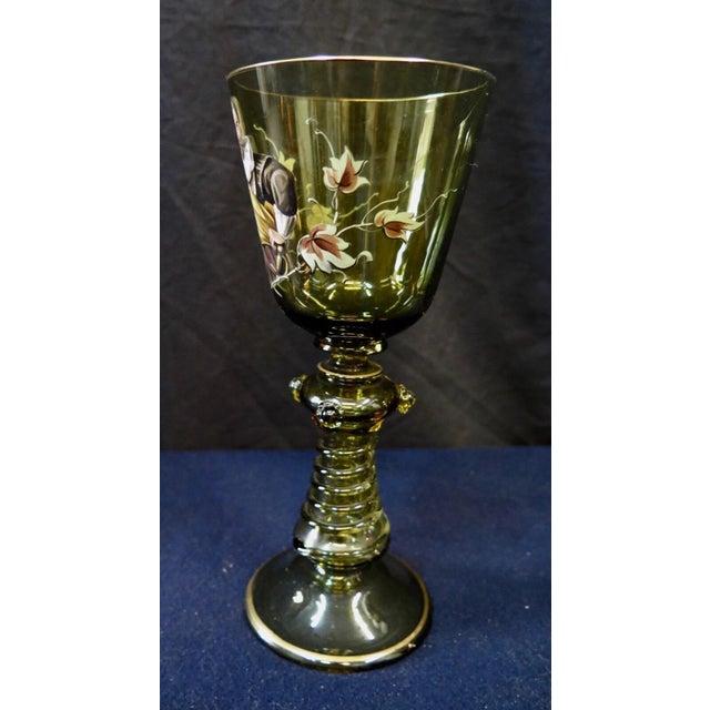 Glass 19th Century Bohemian Toasting Goblet For Sale - Image 7 of 11