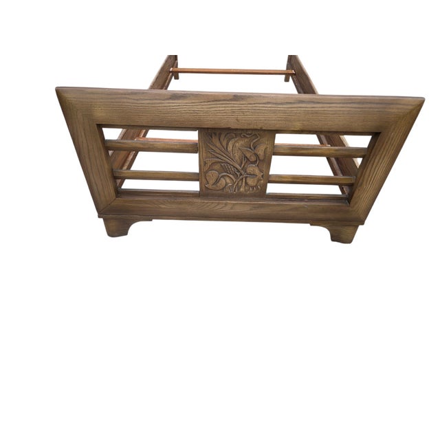 Vintage Old Hickory Dusty Acorn Twin Size Bed Headboard Single Artisanal Oak For Sale - Image 9 of 12