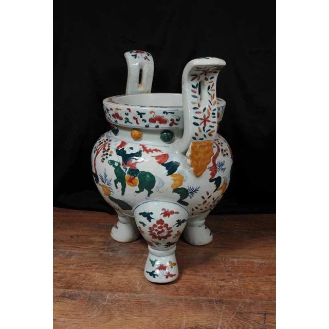 Japanese Arita Imari Koro Urn in Porcelain and Ceramic For Sale - Image 6 of 12