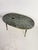 Oval Brass Coffee Table with Green Marble Top, 1950s For Sale - Image 9 of 10