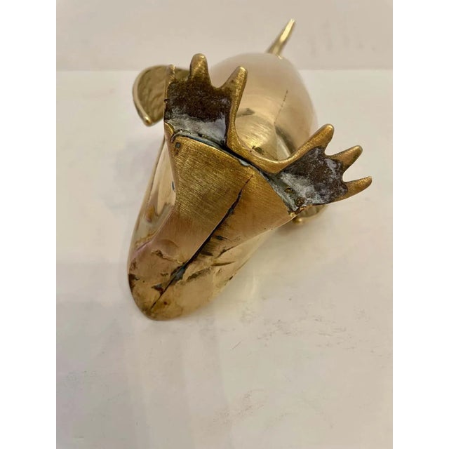 Vintage Hollywood Regency Brass Penguin Sculpture For Sale - Image 10 of 11