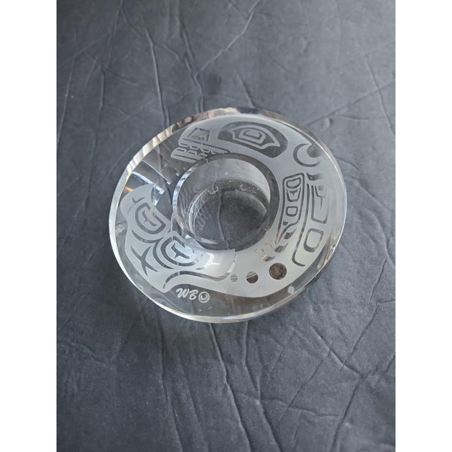 Indigenous Wade Baker Etched Crystal For Sale - Image 9 of 9