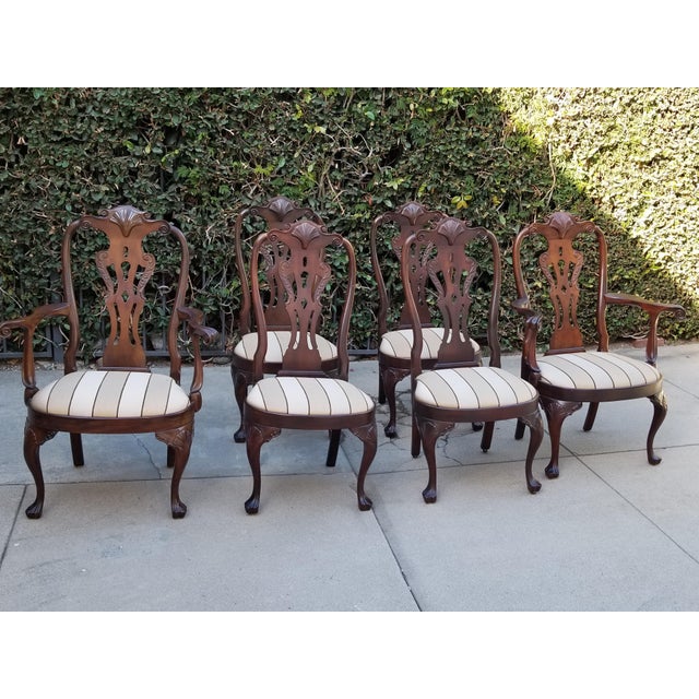 Henredon Rittenhouse Queen Anne Mahogany Dining Chairs Set of 6