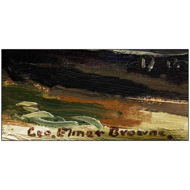 French Early 20th Century Along the Quai Douarnenez, George Elmer Browne For Sale - Image 3 of 4