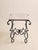 The Vintage Granite Iron Scroll Console Table For Sale - Image 4 of 10