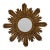 Large 18" Vintage 1990s Golden Sunburst Wall Mirror For Sale