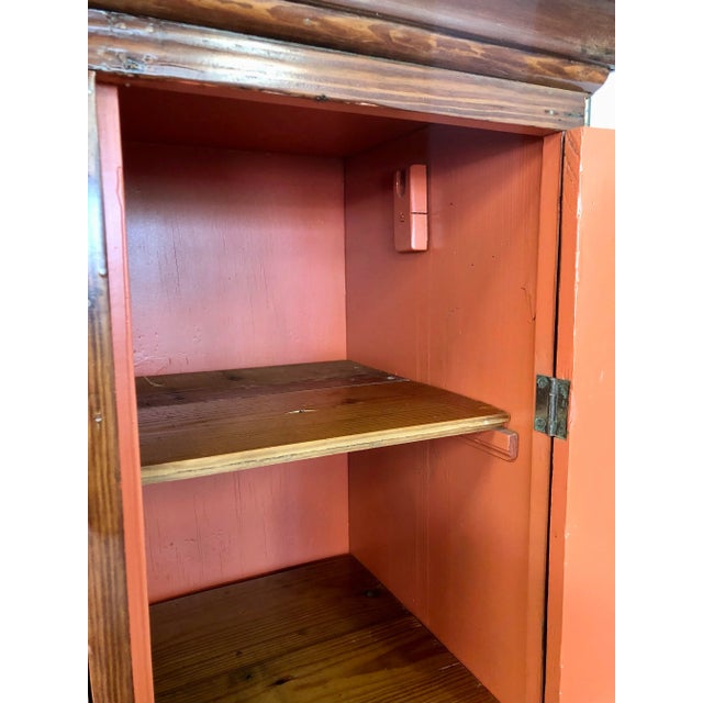 Brown 1940s Texas Long Leaf Pine Cabinet For Sale - Image 8 of 12