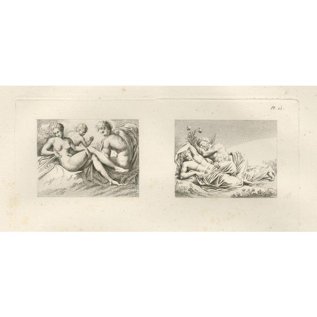 Louis-Pierre Baltard, Nude Primaticcio Fontainebleau Fresco, 1803, Engravings, Set of 2 For Sale - Image 4 of 11