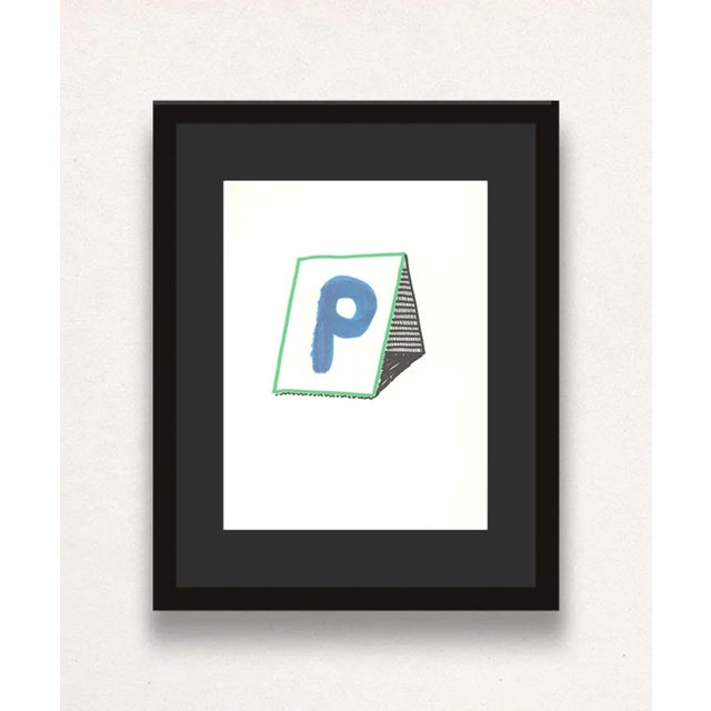 David Hockney, P from Hockneys Alphabet, Lithograph, Framed For Sale - Image 4 of 4