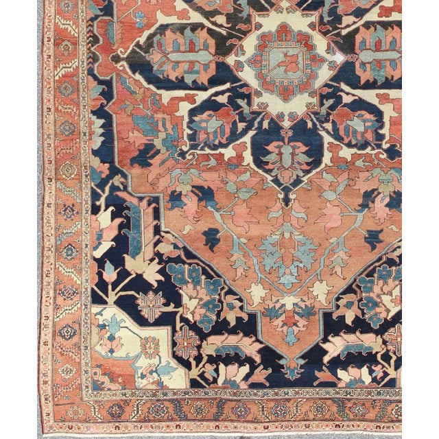 Early 20th Century Very Fine Antique Rug With Bold Geometric Medallion Design For Sale - Image 5 of 8