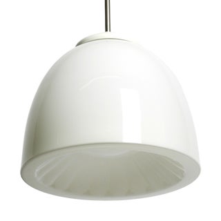 Large Mid-Century Bauhaus Style Opal Glass Ceiling Lamp, 1950s For Sale