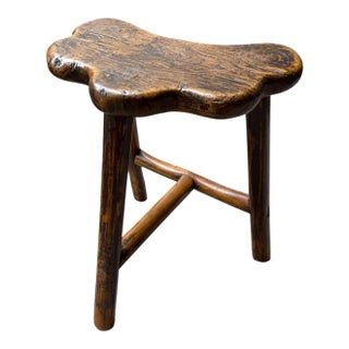 Antique 3 Legged Stool European For Sale
