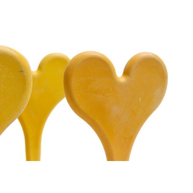 Wood Heart Balloon Form Strand Yellow XLG For Sale - Image 7 of 10