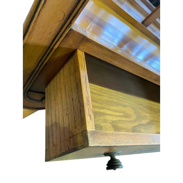 Wood Regency Sheraton Style Newspaper Rack in Satinwood, 20th Century For Sale - Image 7 of 15