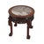 Chinese Early 20th Century Chinese Deeply Carved Hardwood & Inset Marble Round Plant Stand For Sale - Image 3 of 8