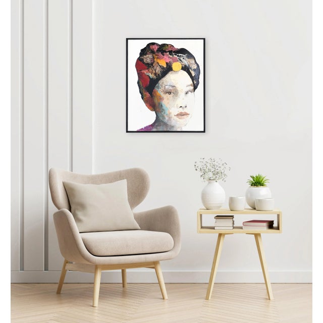 Wood Goddess of Love - Framed Original Artwork for Sale on Canvas, Framed, by Alessandro Casetti For Sale - Image 7 of 9