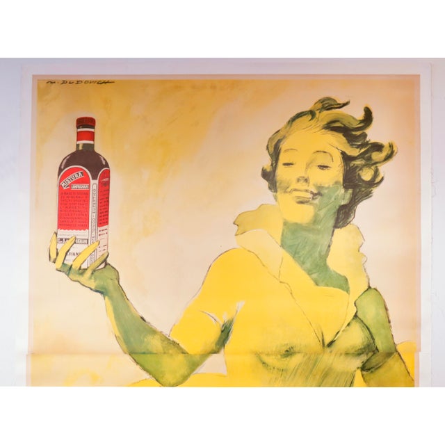 Mid-Century Modern 1954 Original Vintage Italian Liquor Poster, Mistura Lampugnani (Two Sheets, Linen Backed) Dudovich For Sale - Image 3 of 3