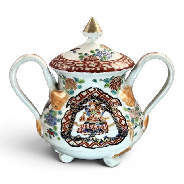 Japanese Imari Sugar Bowl and Cover by Hichozan Fukagawa for Arita For Sale - Image 14 of 14