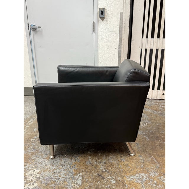 Minotti Rodolfo Dordoni for Minotti Copenhagen Leather Armchair For Sale - Image 4 of 12