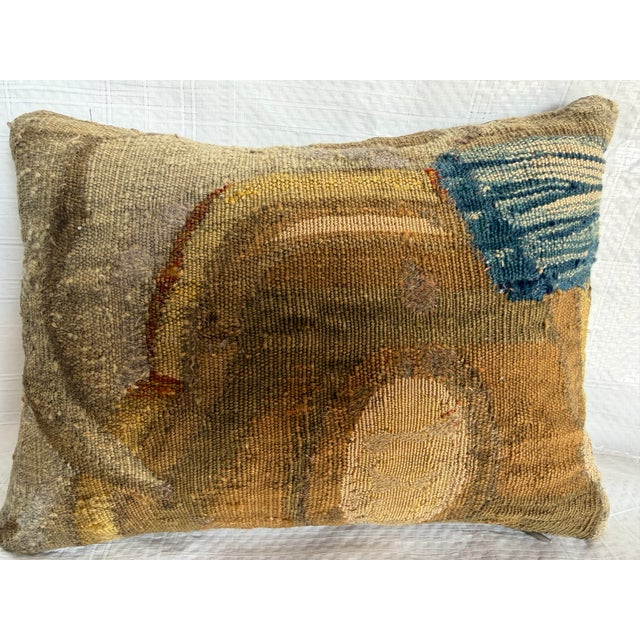 17th Century 17th Century Brussels Tapestry Pillow With Abstract Motif For Sale - Image 5 of 7