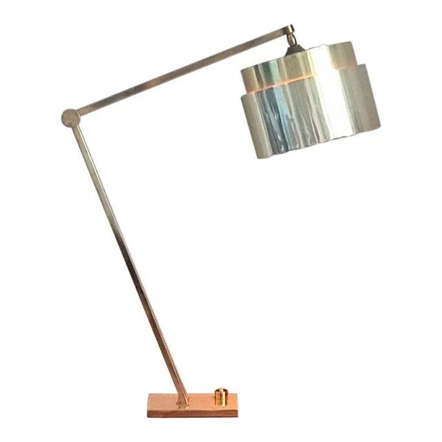 Italian Architectural Desk Brass Lamp For Sale - Image 11 of 11