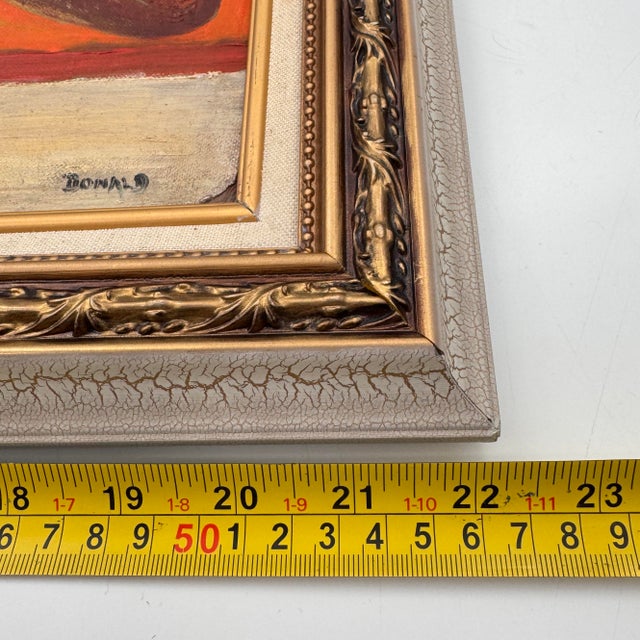 Vintage Original Expressionist Oil Painting For Sale - Image 9 of 12