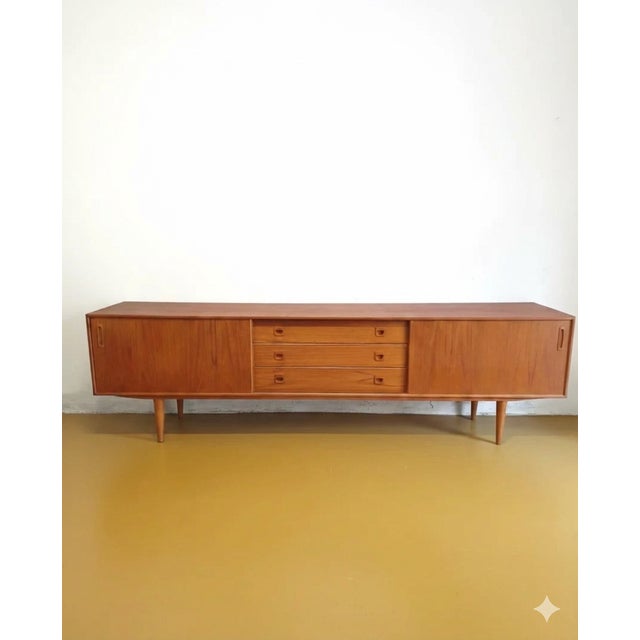 Vintage Danish Teak Sideboard with Drawers and Doors, 1950s For Sale - Image 10 of 10