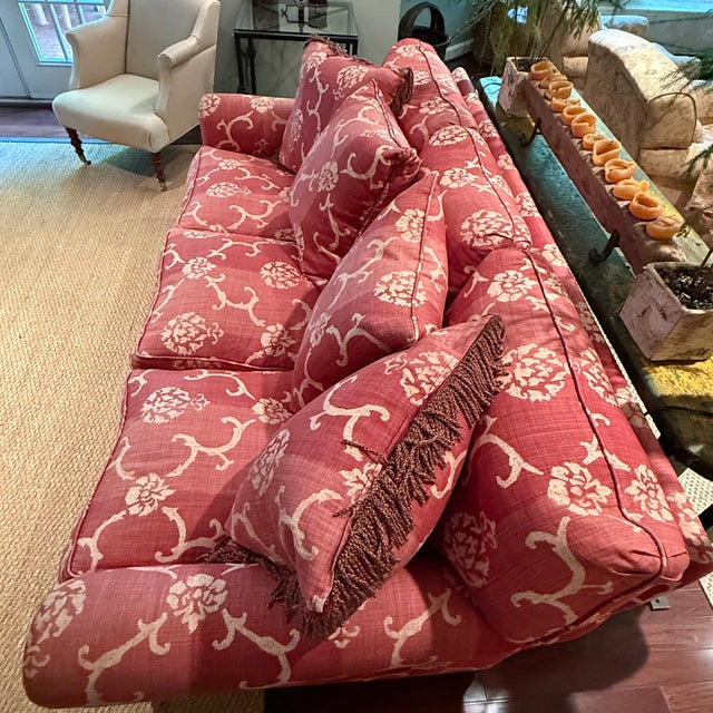 2000 - 2009 George Smith Raspberry Sofa For Sale - Image 5 of 11