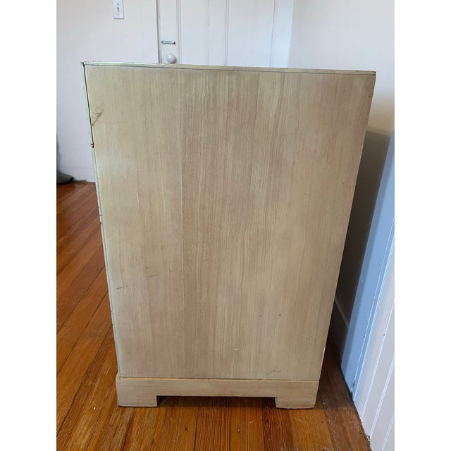 Wood 1950s Blonde Oak Mengel Lowboy Dresser With Detachable Mirror For Sale - Image 7 of 12