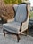 Vintage Carved Oak Country French High Back Wing Chair For Sale - Image 9 of 13