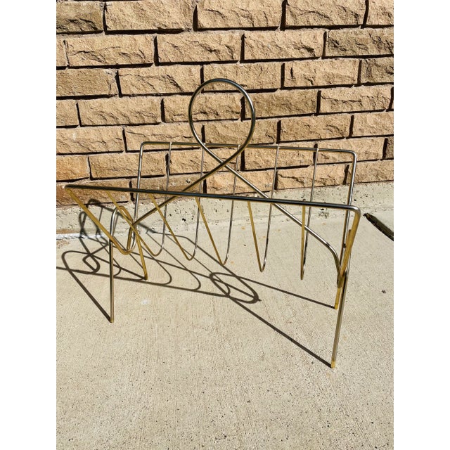 Vintage Mid Century Modern Magazine Rack For Sale - Image 6 of 7