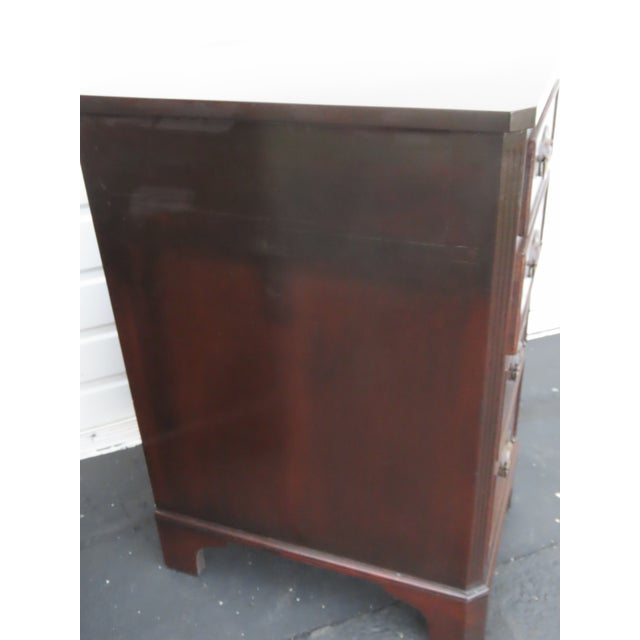 Kindel Tall and Narrow Mahogany Nightstands End Bedside Tables a Pair 6443 For Sale - Image 15 of 17