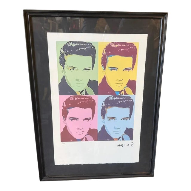 21st Century Andy Warhol Pop Art Framed Elvis Presley 52/100 Lithography For Sale