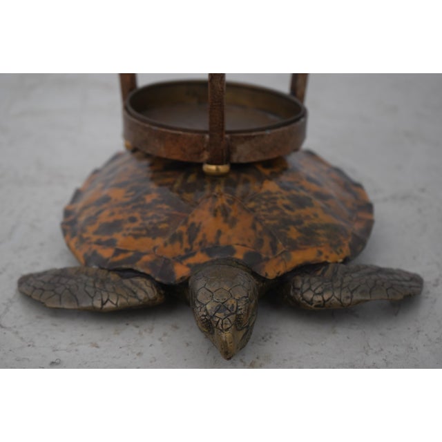 Maitland Smith Bronze Turtle Base Umbrella Stand For Sale - Image 9 of 12