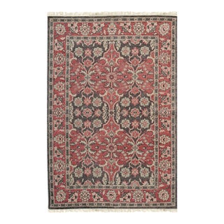 8x10 Majestic Classic Coral Modern Floral Hand Knotted Wool Carpet Rug For Sale