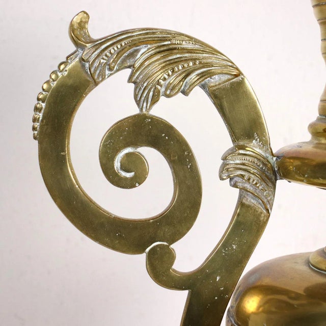 Solid Brass Gilt Vase For Sale - Image 3 of 10